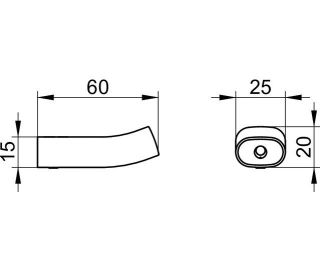 Крючок для полотенца Keuco 11514130000 хром черный шлифованный